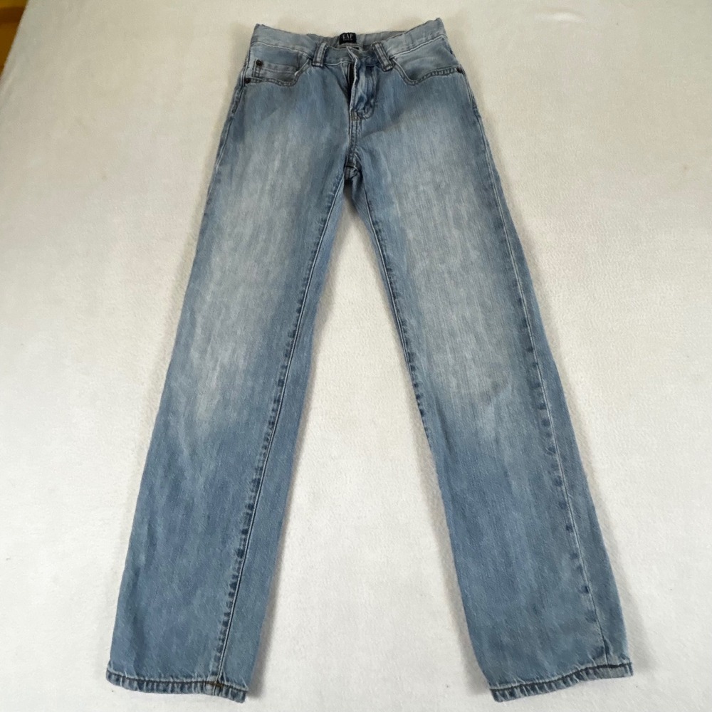 GAP Kids Girls 12 Slim Original Straight Leg Light Wash Blue Denim Jeans